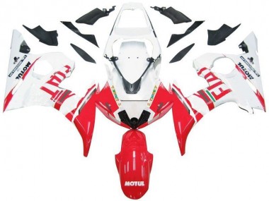 Branco Vermelho Fiat Carenagem Yamaha R6 03-05