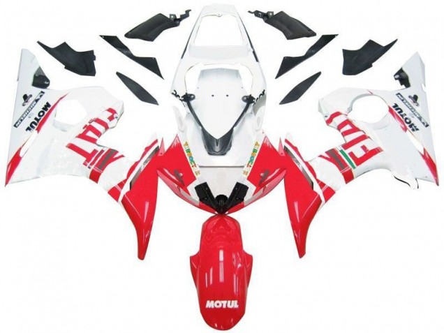 Branco Vermelho Fiat Carenagem Yamaha R6 03-05