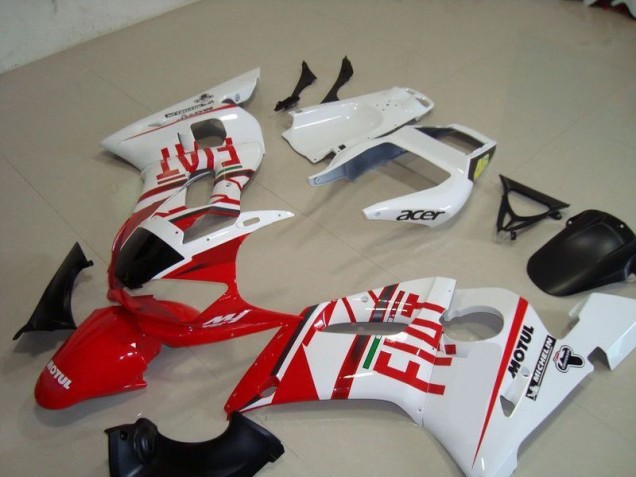 Branco Vermelho Fiat Motul Acer Carenagem Yamaha R6 98-02