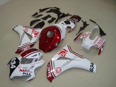 Branco Vermelho HARC Pro PIAA 634 Kit Carenagem Honda CBR 1000RR 08-11