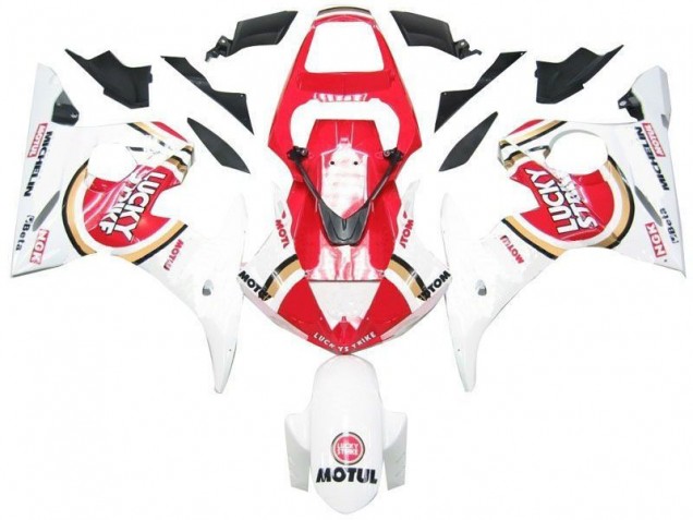 Branco Vermelho Lucky Strike Carenagem Yamaha R6 03-05