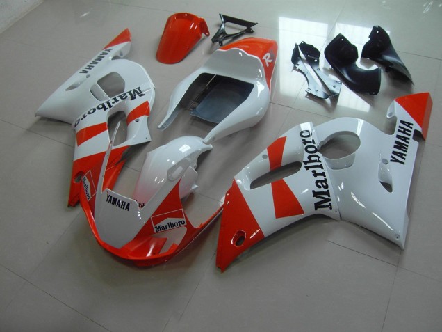 Branco Vermelho Marlboro Carenagem Yamaha R6 98-02 Branco Vermelho Marlboro Carenagem Yamaha R6 98-02