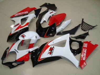 Branco Vermelho Preto Carenagem Suzuki GSXR 1000 K7 07-08