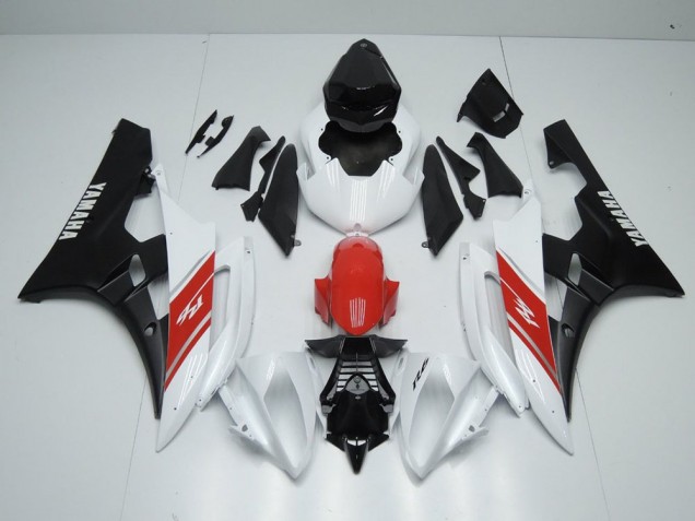Branco Vermelho & Preto Fosco Carenagem Yamaha R6 06-07 Branco Vermelho & Preto Fosco Carenagem Yamaha R6 06-07