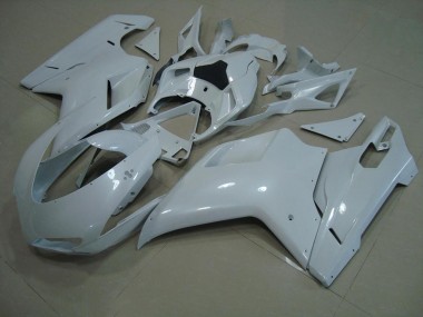Brilhante Branco Carenagem Ducati 848 1098 1198 07-14