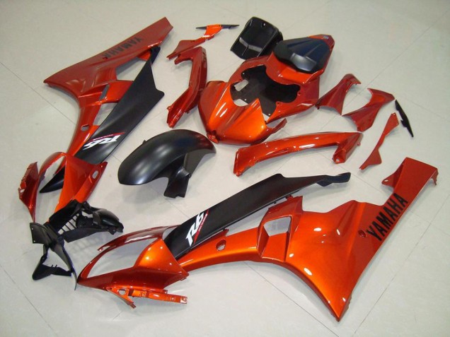 Laranja Preto Fosco Kit Carenagem Yamaha R6 06-07 Laranja Preto Fosco Kit Carenagem Yamaha R6 06-07