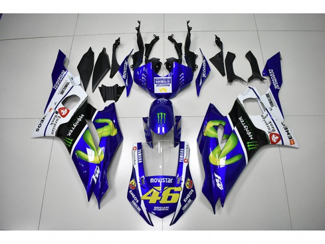 Monster Azul Movistar 46 Carenagem Yamaha R6 17-23