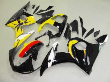 Moon Preto Amarelo Carenagem Yamaha R6 03-05