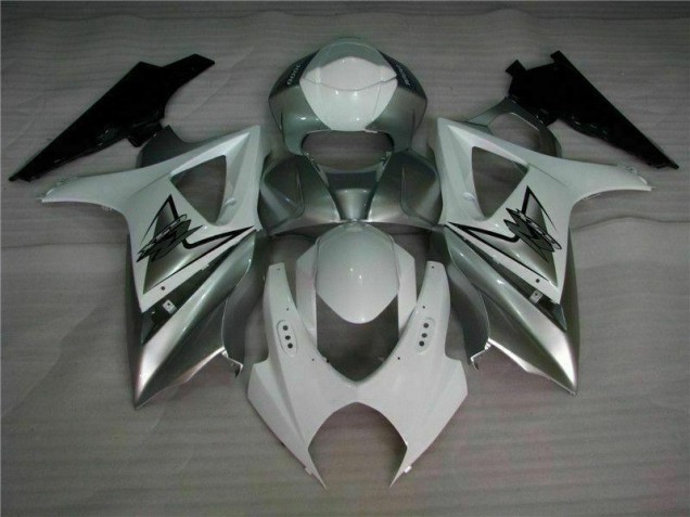 Prata Branco Carenagem Suzuki GSXR 1000 K7 07-08
