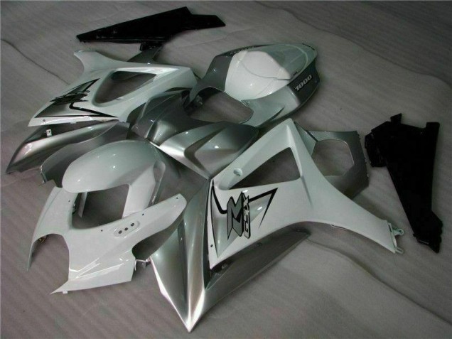 Prata Branco Carenagem Suzuki GSXR 1000 K7 07-08