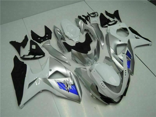 Prata Branco Carenagem Suzuki GSXR 1000 K9 09-16