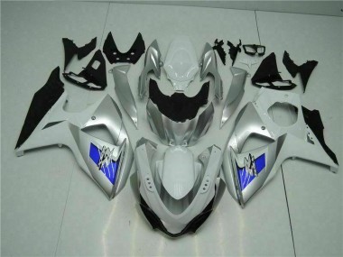 Prata Branco Carenagem Suzuki GSXR 1000 K9 09-16