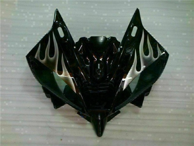 Prata Chama Preto Carenagem Yamaha R6 06-07 Prata Chama Preto Carenagem Yamaha R6 06-07