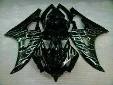 Prata Chama Preto Carenagem Yamaha R6 06-07
