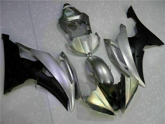 Prata Preto Carenagem Yamaha R6 08-16 Prata Preto Carenagem Yamaha R6 08-16