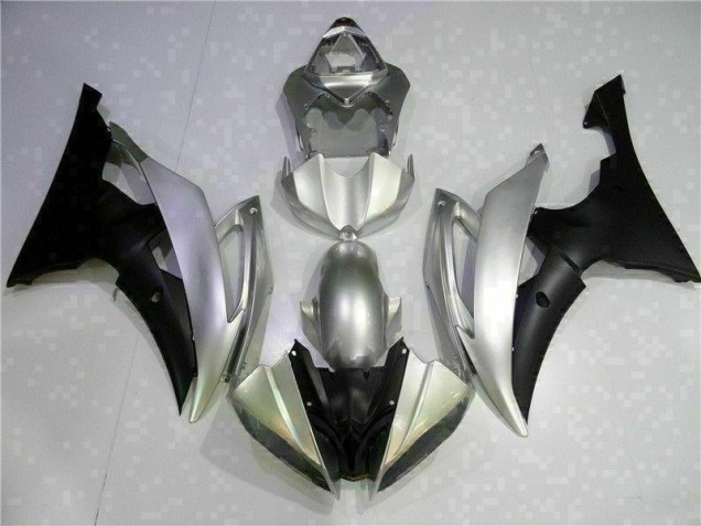 Prata Preto Carenagem Yamaha R6 08-16 Prata Preto Carenagem Yamaha R6 08-16