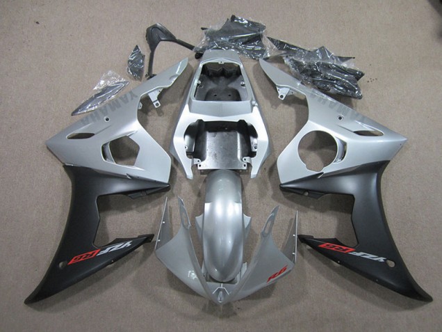 Prata Preto Kit Carenagem Yamaha R6 03-05 Prata Preto Kit Carenagem Yamaha R6 03-05