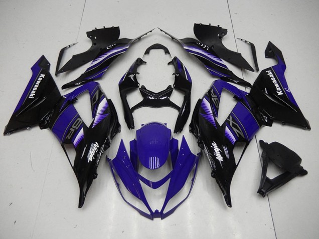 Preto Azul Carenagem Kawasaki ZX6R 13-18