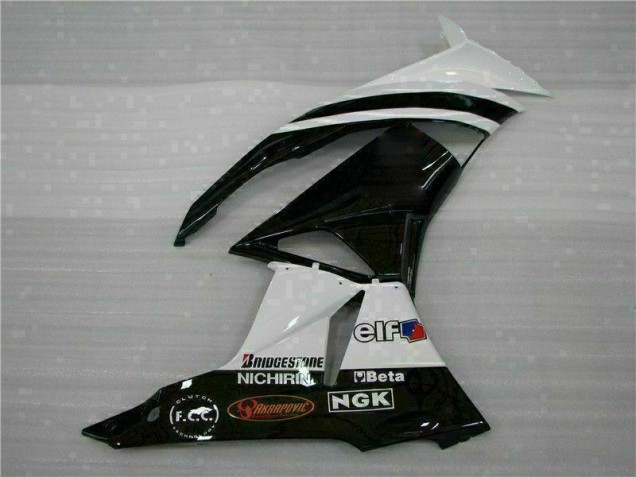 Preto Branco 3M Touch4 Injeção Kits Carenagem Kawasaki ZX6R 09-12 Preto Branco 3M Touch4 Injeção Kits Carenagem Kawasaki ZX6R 09-12
