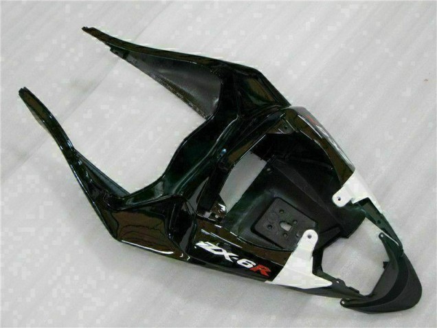 Preto Branco 3M Touch4 Injeção Kits Carenagem Kawasaki ZX6R 09-12 Preto Branco 3M Touch4 Injeção Kits Carenagem Kawasaki ZX6R 09-12