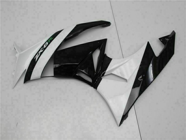 Preto Branco Carenagem Kawasaki ZX6R 09-12 Preto Branco Carenagem Kawasaki ZX6R 09-12