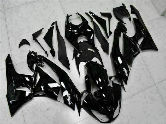 Preto Branco Ninja Carenagem Kawasaki ZX6R 09-12 Preto Branco Ninja Carenagem Kawasaki ZX6R 09-12