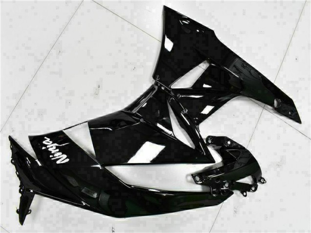 Preto Branco Ninja Carenagem Kawasaki ZX6R 09-12 Preto Branco Ninja Carenagem Kawasaki ZX6R 09-12