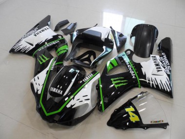 Preto Branco Verde Monster Kits Carenagem Yamaha R1 00-01