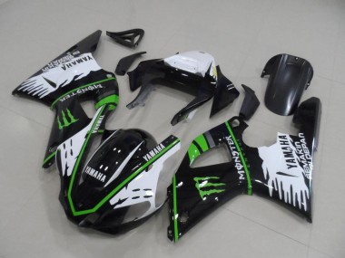 Preto Branco Verde Monster Kits Carenagem Yamaha R1 00-01