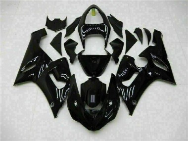 Preto Brilhante Kit Carenagem Kawasaki ZX6R 05-06