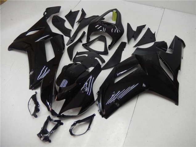 Preto Brilhante Kits Carenagem Kawasaki ZX6R 07-08 Preto Brilhante Kits Carenagem Kawasaki ZX6R 07-08