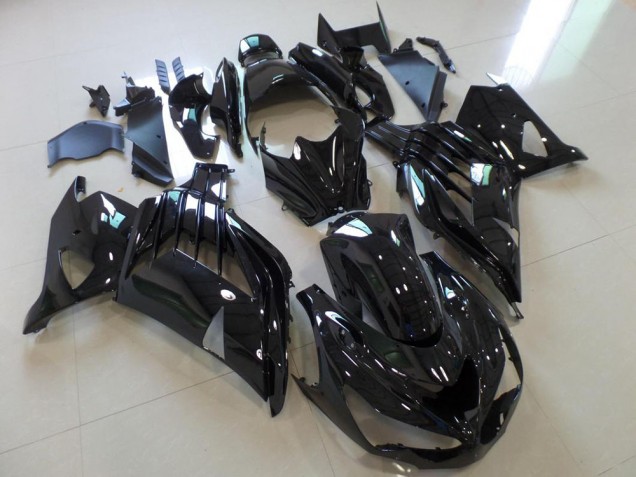 Preto Brilhante Plástico Kawasaki ZX14R ZZR 1400 12-21