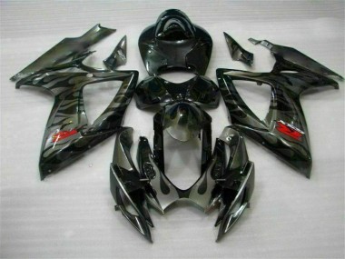 Preto Carenagem Suzuki GSXR 600 / 750 K6 06-07