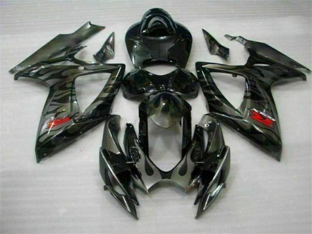 Preto Carenagem Suzuki GSXR 600 / 750 K6 06-07 Preto Carenagem Suzuki GSXR 600 / 750 K6 06-07