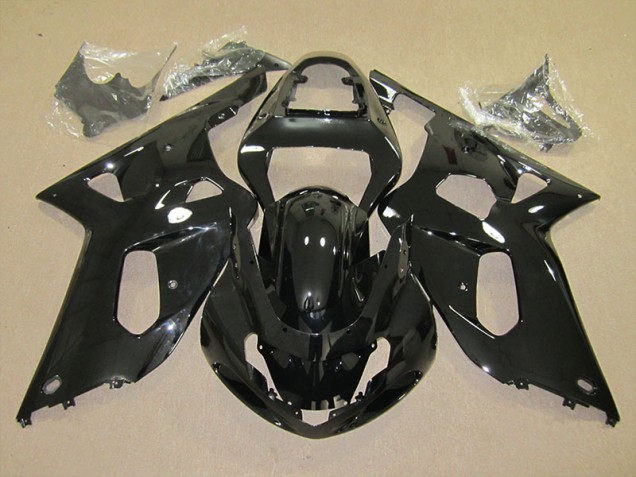 Preto Carenagem Suzuki GSXR 600 K1 K2 K3 01-03 Preto Carenagem Suzuki GSXR 600 K1 K2 K3 01-03