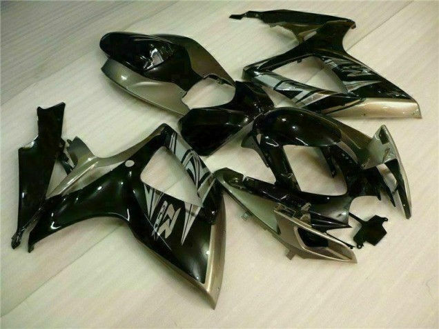 Preto Cinzento Kit Carenagem Suzuki GSXR 600 / 750 K6 06-07