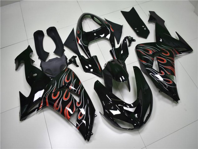 Preto Cinzento Vermelho Carenagem Kawasaki ZX10R 08-10