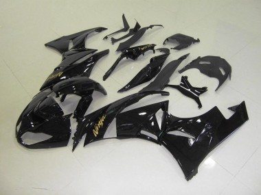 Preto & Ouro Adesivo Carenagem Kawasaki ZX6R 09-12