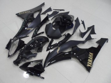 Preto & Ouro Adesivo Carenagem Yamaha R6 08-16