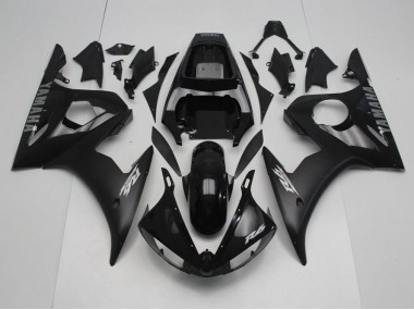 Preto & Prata Decalques Carenagem Yamaha R6 03-05