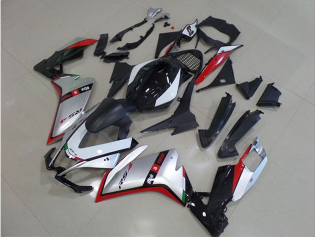 Preto Prata Vermelho Kits Carenagem Aprilia RS4 50 125 11-18 Preto Prata Vermelho Kits Carenagem Aprilia RS4 50 125 11-18