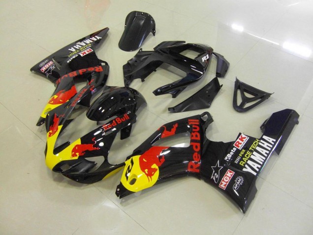 Preto Red Bull Carenagem Yamaha R1 00-01 Preto Red Bull Carenagem Yamaha R1 00-01