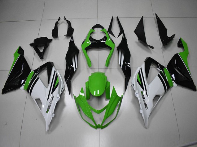 Preto Verde Branco Carenagem Kawasaki ZX6R 13-18