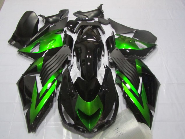 Preto Verde Carenagem Kawasaki ZX14R ZZR 1400 06-11 Preto Verde Carenagem Kawasaki ZX14R ZZR 1400 06-11