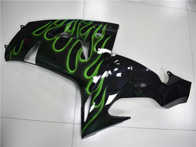 Preto Verde Chama Carenagem Kawasaki ZX10R 06-07 Preto Verde Chama Carenagem Kawasaki ZX10R 06-07