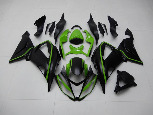 Preto Verde Kit Carenagem Kawasaki ZX6R 13-18 Preto Verde Kit Carenagem Kawasaki ZX6R 13-18