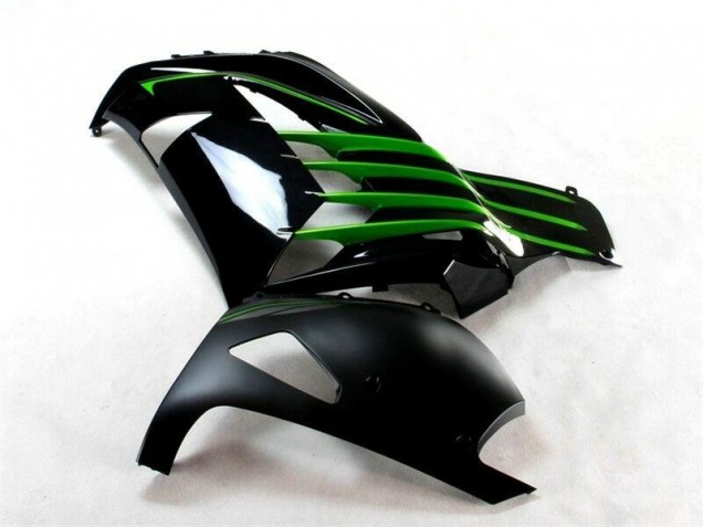 Preto Verde Kit Completo Carenagem Kawasaki EX250 08-12 Preto Verde Kit Completo Carenagem Kawasaki EX250 08-12