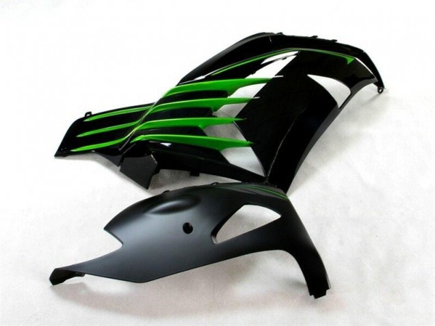 Preto Verde Kit Completo Carenagem Kawasaki EX250 08-12 Preto Verde Kit Completo Carenagem Kawasaki EX250 08-12