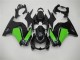 Preto Verde Kits Carenagem Kawasaki EX250 08-12 Preto Verde Kits Carenagem Kawasaki EX250 08-12