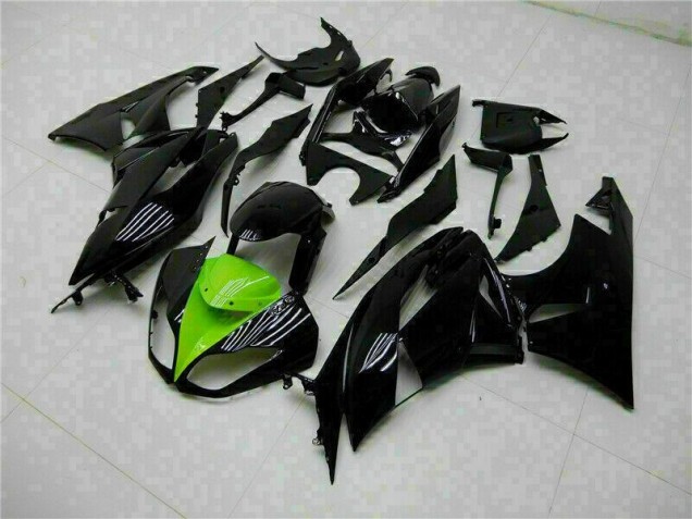 Preto Verde Kits Carenagem Kawasaki ZX6R 09-12